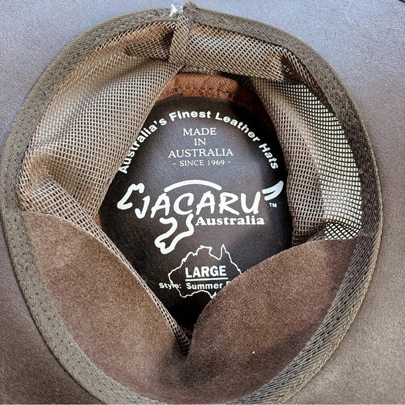 Jacaru Suede Leather Mesh Australian Cowboy Golf Outback Summer Western Hat main image 2